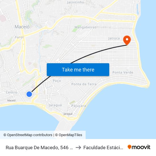 Rua Buarque De Macedo, 546 | Transpal to Faculdade Estácio De Sá map