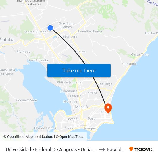 Universidade Federal De Alagoas - Unnamed Road - Cidade Universitária Maceió - Al República Federativa Do Brasil to Faculdade Estácio De Sá map