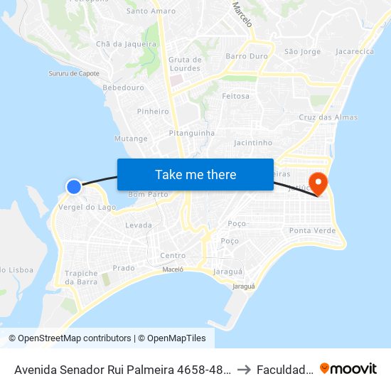 Avenida Senador Rui Palmeira 4658-4888 - Levada Maceió - Al República Federativa Do Brasil to Faculdade Estácio De Sá map