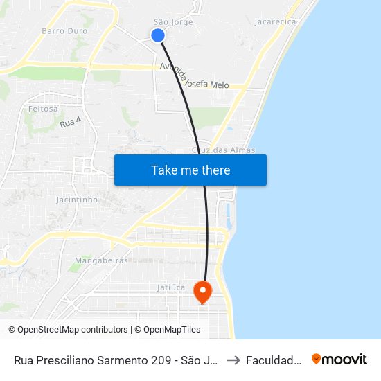 Rua Presciliano Sarmento 209 - São Jorge Maceió - Al República Federativa Do Brasil to Faculdade Estácio De Sá map