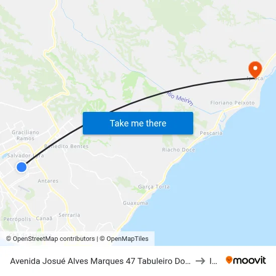 Avenida Josué Alves Marques 47 Tabuleiro Do Martins Maceió - Alagoas 57082-880 Brasil to Ipioca map