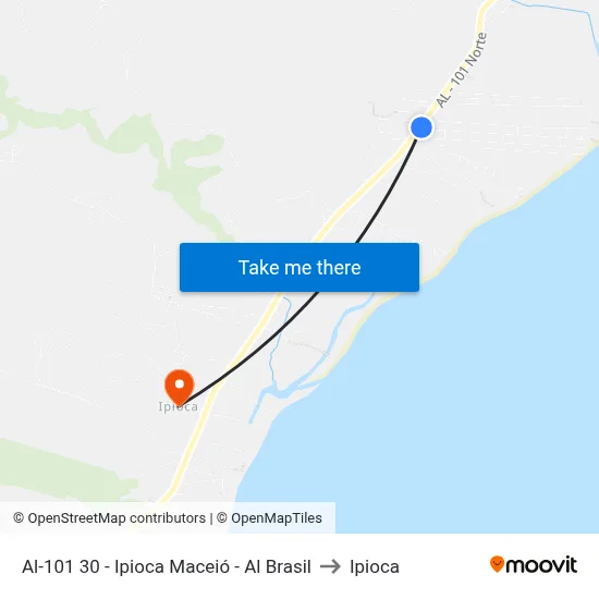 Al-101 30 - Ipioca Maceió - Al Brasil to Ipioca map