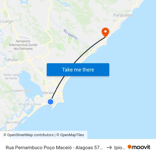 Rua Pernambuco Poço Maceió - Alagoas 57022 Brasil to Ipioca map