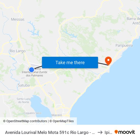 Avenida Lourival Melo Mota 591c Rio Largo - Alagoas 57100-000 Brasil to Ipioca map