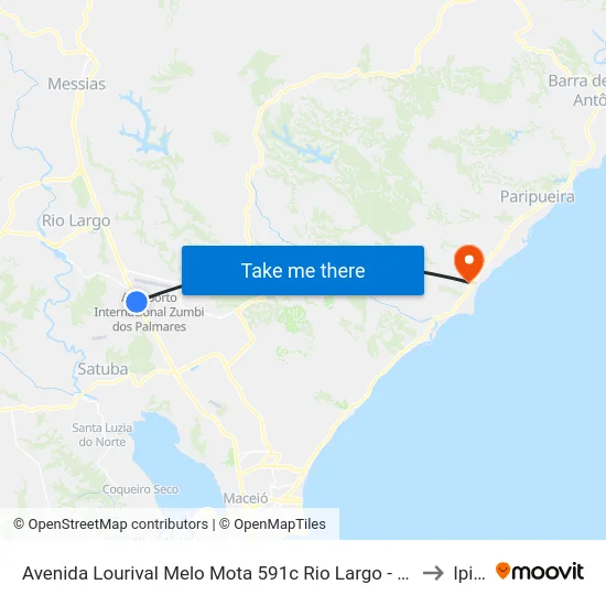 Avenida Lourival Melo Mota 591c Rio Largo - Alagoas 57100-000 Brasil to Ipioca map