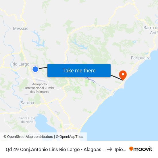 Qd 49 Conj.Antonio Lins Rio Largo - Alagoas Brasil to Ipioca map