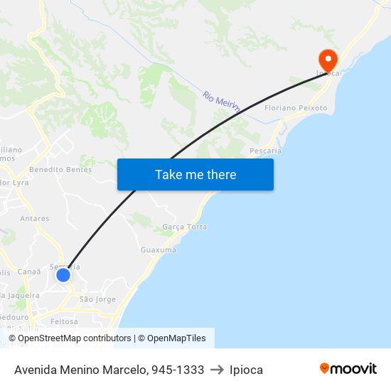 Avenida Menino Marcelo, 945-1333 to Ipioca map