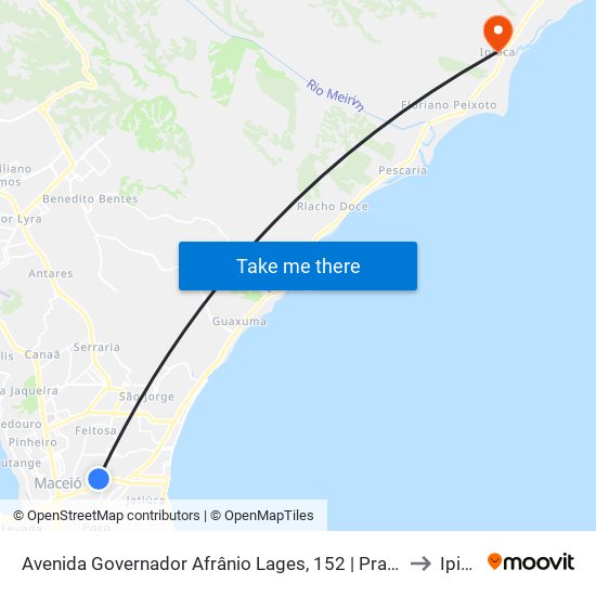 Avenida Governador Afrânio Lages, 152 | Praça Da Macaxeira to Ipioca map