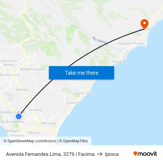 Avenida Fernandes Lima, 3279 | Facima to Ipioca map
