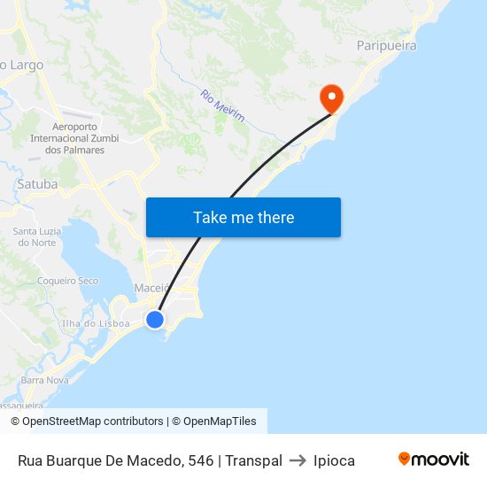 Rua Buarque De Macedo, 546 | Transpal to Ipioca map