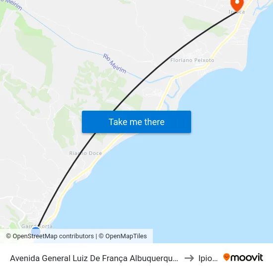 Avenida General Luiz De França Albuquerque, 255 to Ipioca map