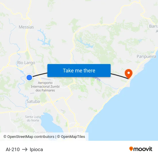 Al-210 to Ipioca map