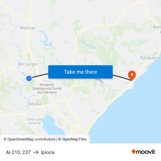 Al-210, 237 to Ipioca map