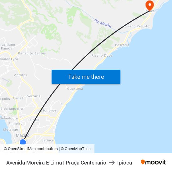 Avenida Moreira E Lima | Praça Centenário to Ipioca map