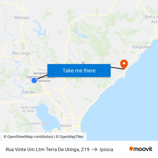 Rua Vinte Um Ltm Terra De Utinga, 219 to Ipioca map