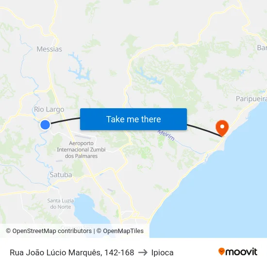 Rua João Lúcio Marquês, 142-168 to Ipioca map