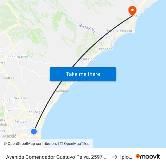 Avenida Comendador Gustavo Paiva, 2597-2641 to Ipioca map