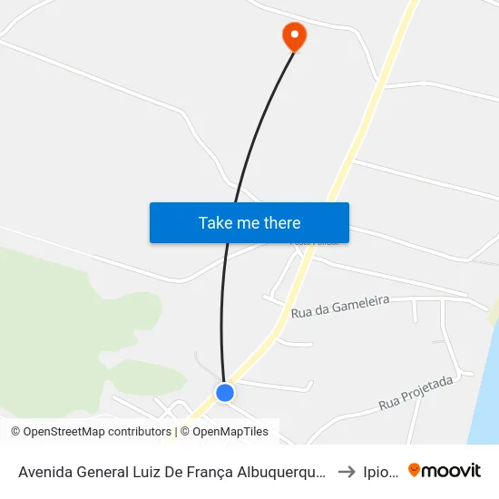 Avenida General Luiz De França Albuquerque, 2800 to Ipioca map