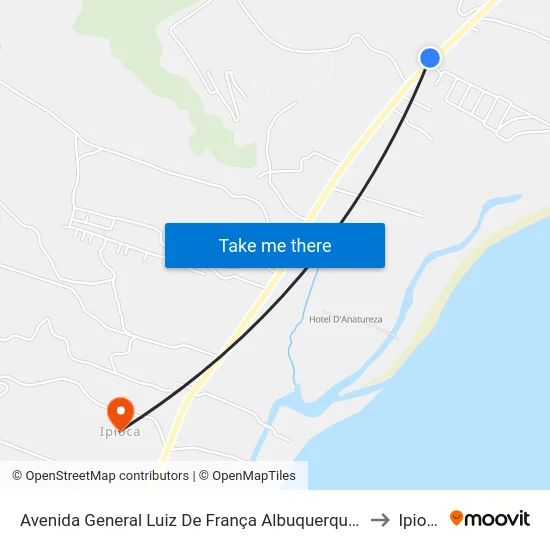 Avenida General Luiz De França Albuquerque, 30 to Ipioca map