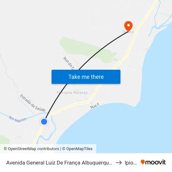Avenida General Luiz De França Albuquerque, 68 to Ipioca map