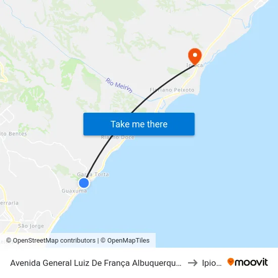 Avenida General Luiz De França Albuquerque, 215 to Ipioca map