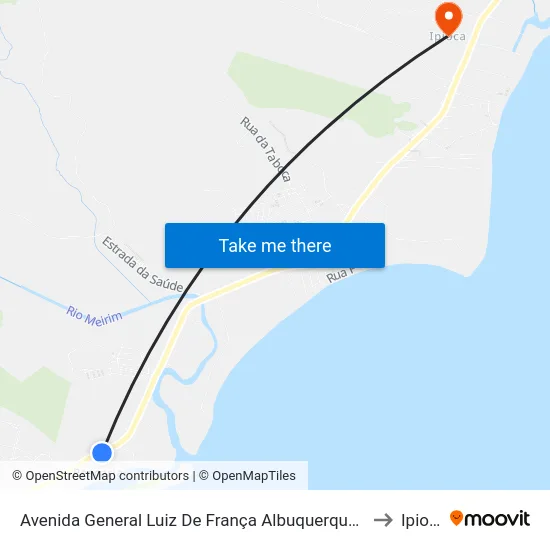 Avenida General Luiz De França Albuquerque | Aabb to Ipioca map