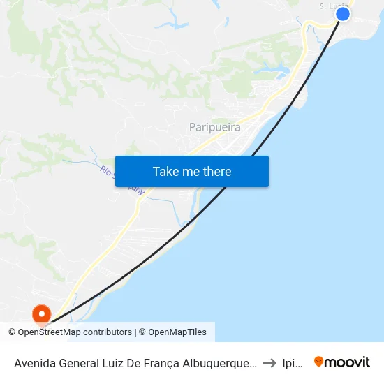 Avenida General Luiz De França Albuquerque, 2958-2974 to Ipioca map