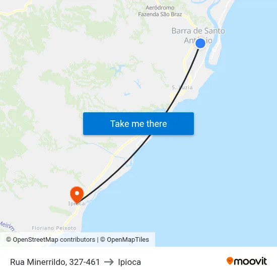 Rua Minerrildo, 327-461 to Ipioca map