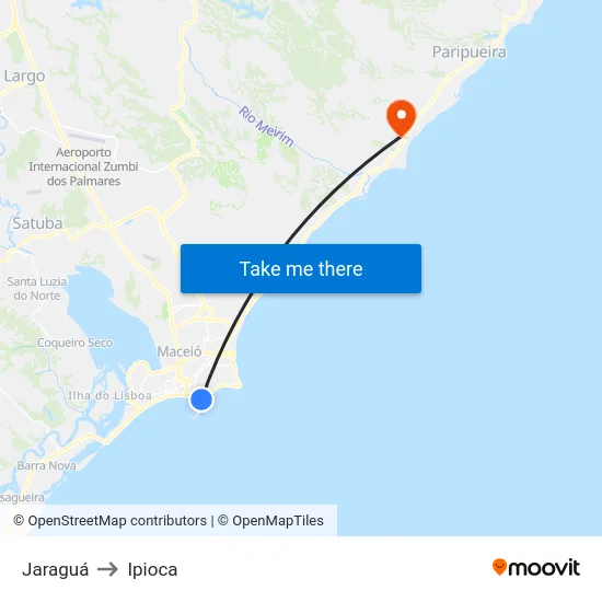 Jaraguá to Ipioca map