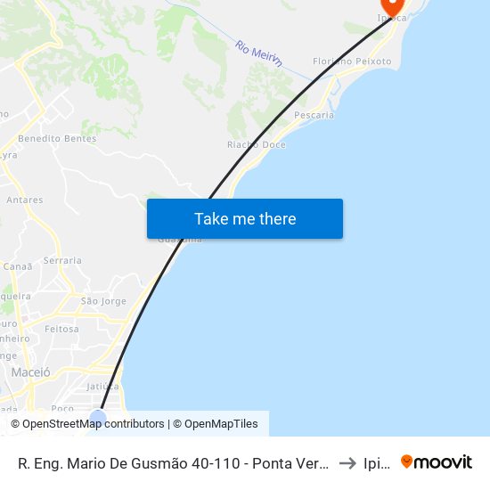 R. Eng. Mario De Gusmão 40-110 - Ponta Verde Maceió - Al Brasil to Ipioca map