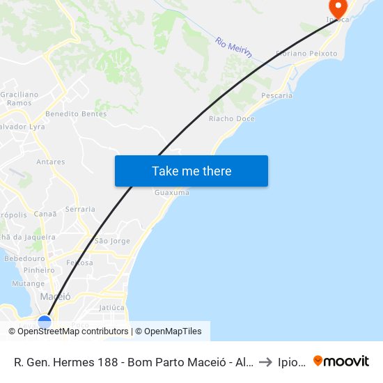 R. Gen. Hermes 188 - Bom Parto Maceió - Al Brasil to Ipioca map