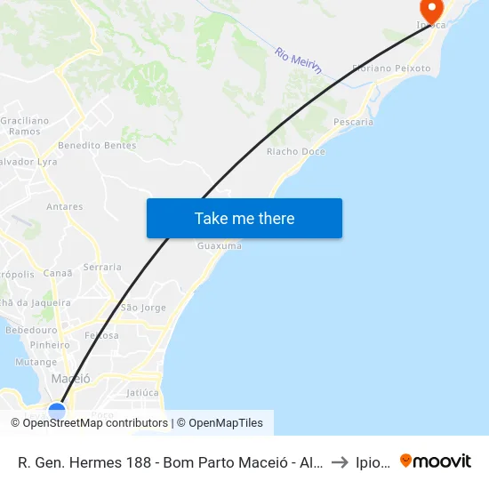 R. Gen. Hermes 188 - Bom Parto Maceió - Al Brasil to Ipioca map