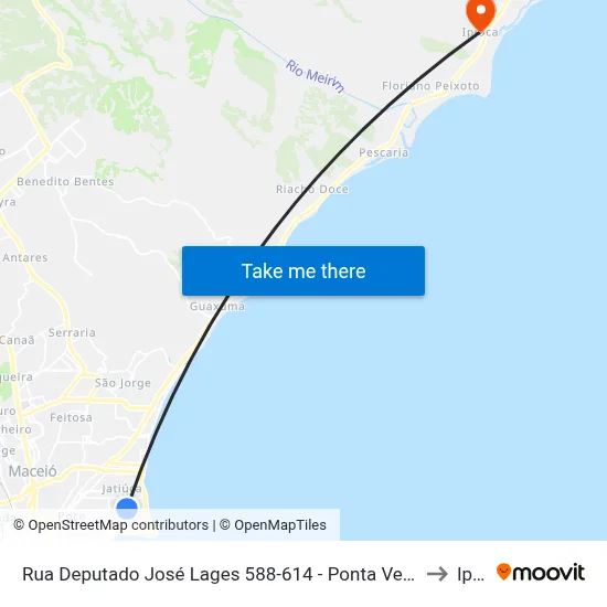 Rua Deputado José Lages 588-614 - Ponta Verde Maceió - Al 57035-330 Brasil to Ipioca map