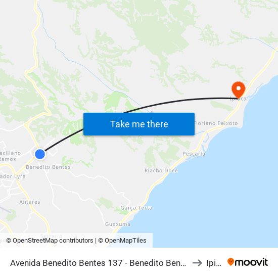 Avenida Benedito Bentes 137 - Benedito Bentes Maceió - Al Brazil to Ipioca map