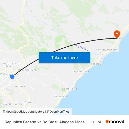 República Federativa Do Brasil Alagoas Maceió Santa Lúcia J?? 288-386 to Ipioca map