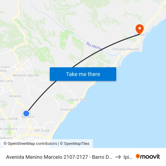 Avenida Menino Marcelo 2107-2127 - Barro Duro Maceió - Al Brasil to Ipioca map