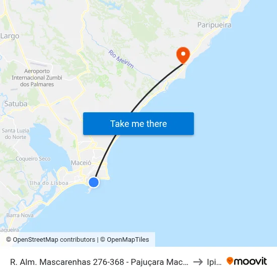 R. Alm. Mascarenhas 276-368 - Pajuçara Maceió - Al 57030-010 Brasil to Ipioca map