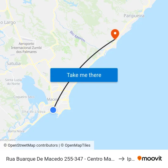 Rua Buarque De Macedo 255-347 - Centro Maceió - Al República Federativa Do Brasil to Ipioca map