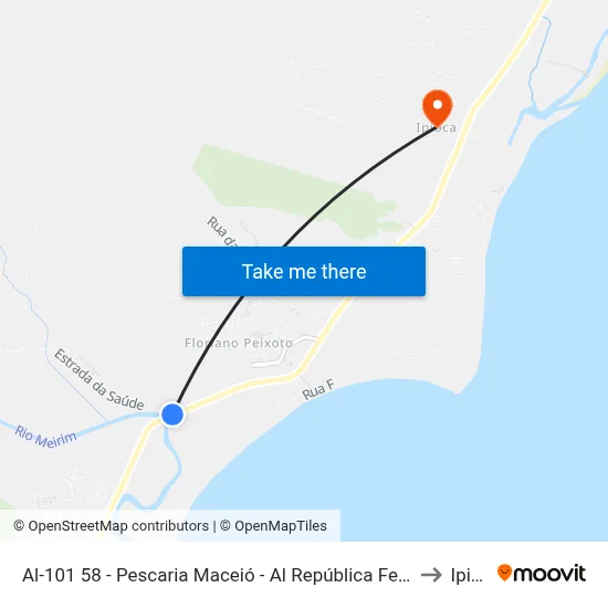 Al-101 58 - Pescaria Maceió - Al República Federativa Do Brasil to Ipioca map