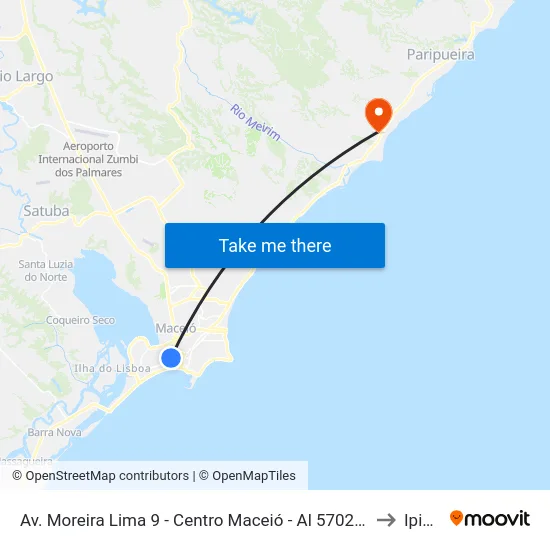 Av. Moreira Lima 9 - Centro Maceió - Al 57020-220 Brasil to Ipioca map