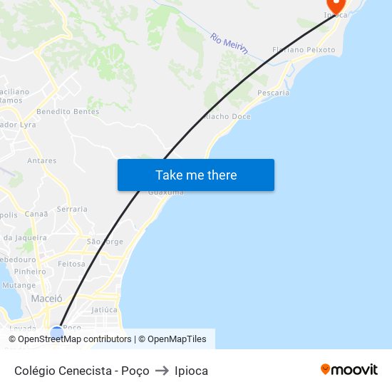 Colégio Cenecista - Poço to Ipioca map