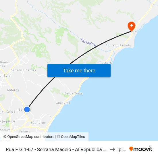 Rua F G 1-67 - Serraria Maceió - Al República Federativa Do Brasil to Ipioca map