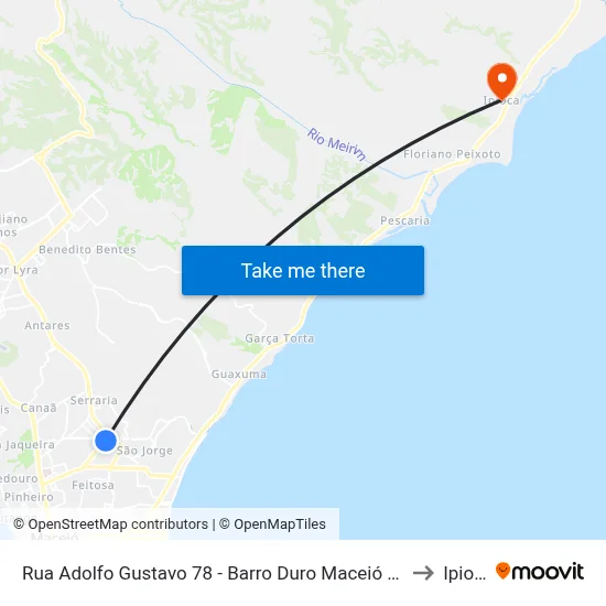 Rua Adolfo Gustavo 78 - Barro Duro Maceió - Al Brasil to Ipioca map