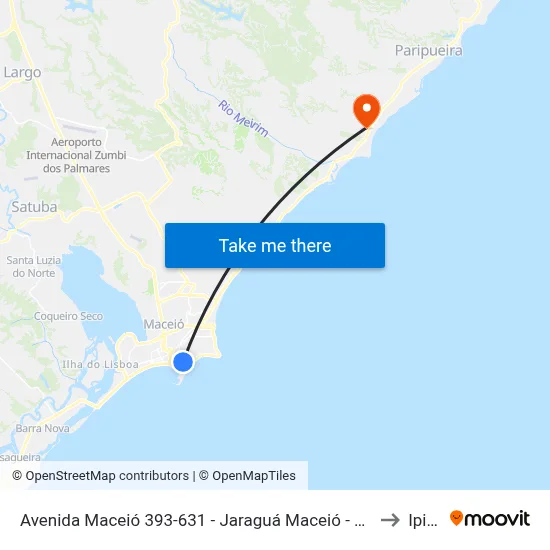 Avenida Maceió 393-631 - Jaraguá Maceió - Al 57022-080 Brasil to Ipioca map