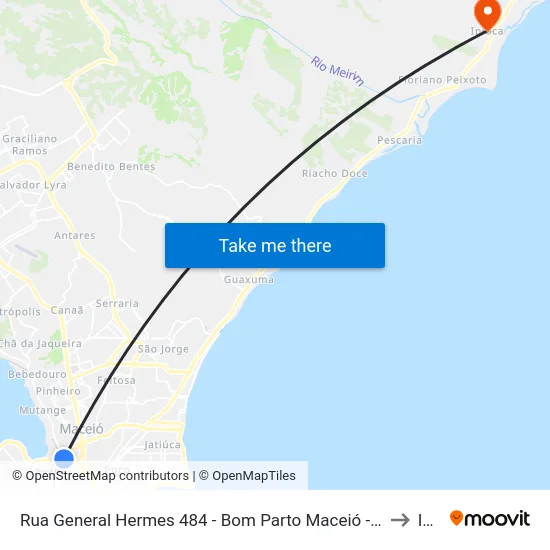 Rua General Hermes 484 - Bom Parto Maceió - Al 57017-200 República Federativa Do Brasil to Ipioca map
