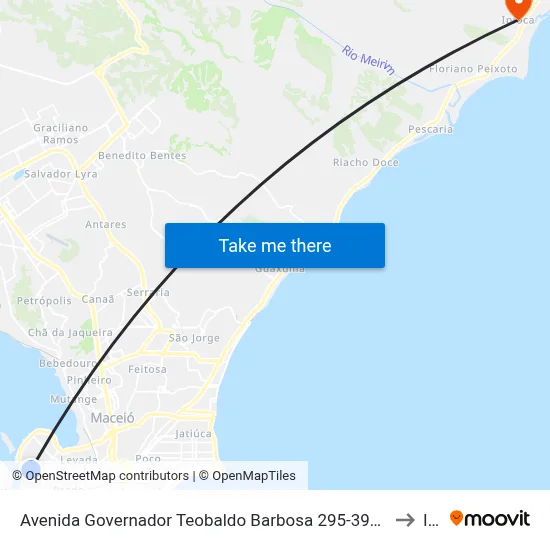 Avenida Governador Teobaldo Barbosa 295-399 - Vergel Do Lago Maceió - Al 57015-850 República Federativa Do Brasil to Ipioca map
