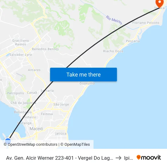 Av. Gen. Alcir Werner 223-401 - Vergel Do Lago Maceió - Al Brasil to Ipioca map