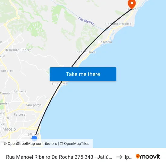 Rua Manoel Ribeiro Da Rocha 275-343 - Jatiúca Maceió - Al 57035-395 Brasil to Ipioca map