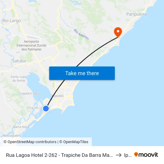 Rua Lagoa Hotel 2-262 - Trapiche Da Barra Maceió - Al República Federativa Do Brasil to Ipioca map
