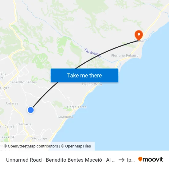 Unnamed Road - Benedito Bentes Maceió - Al República Federativa Do Brasil to Ipioca map